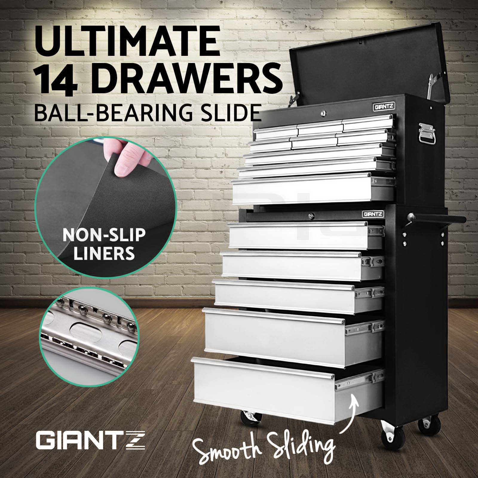 Drawer Tool Box Chest Cabinet Trolley Garage Storage