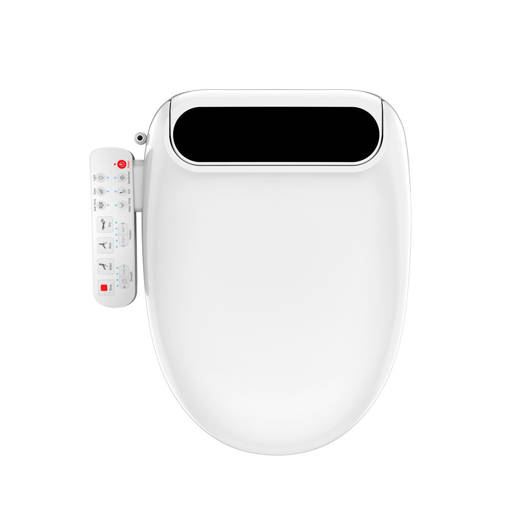 Electric Bidet Toilet Seat – LED Night Light, Remote & Antibacterial
