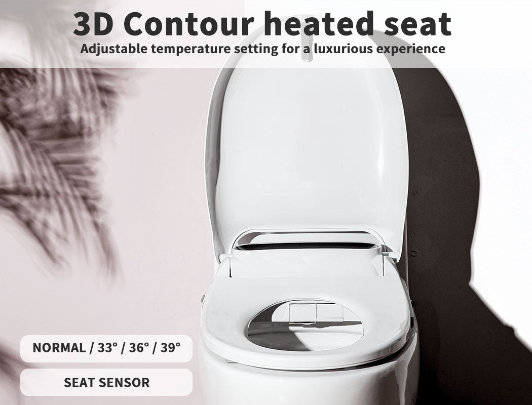 Electric Bidet Toilet Seat – LED Night Light, Remote & Antibacterial