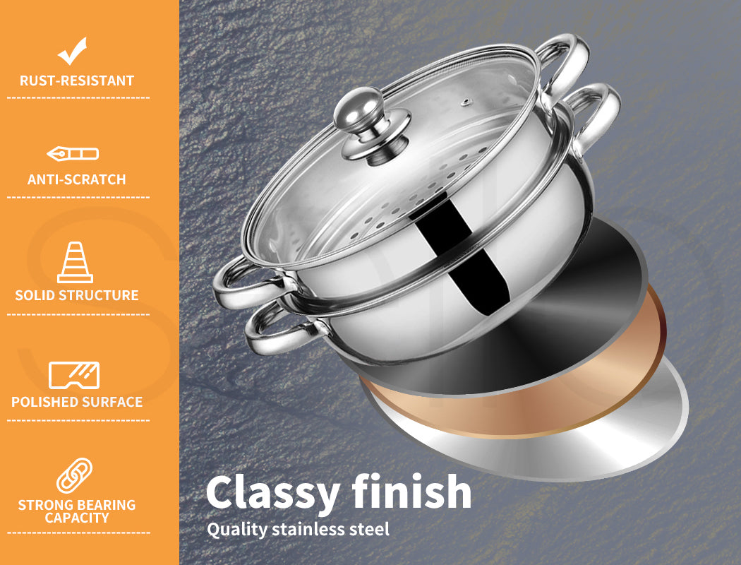 3/4 Tier Steamer Pot – Toque Stainless Steel Kitchen Cookware