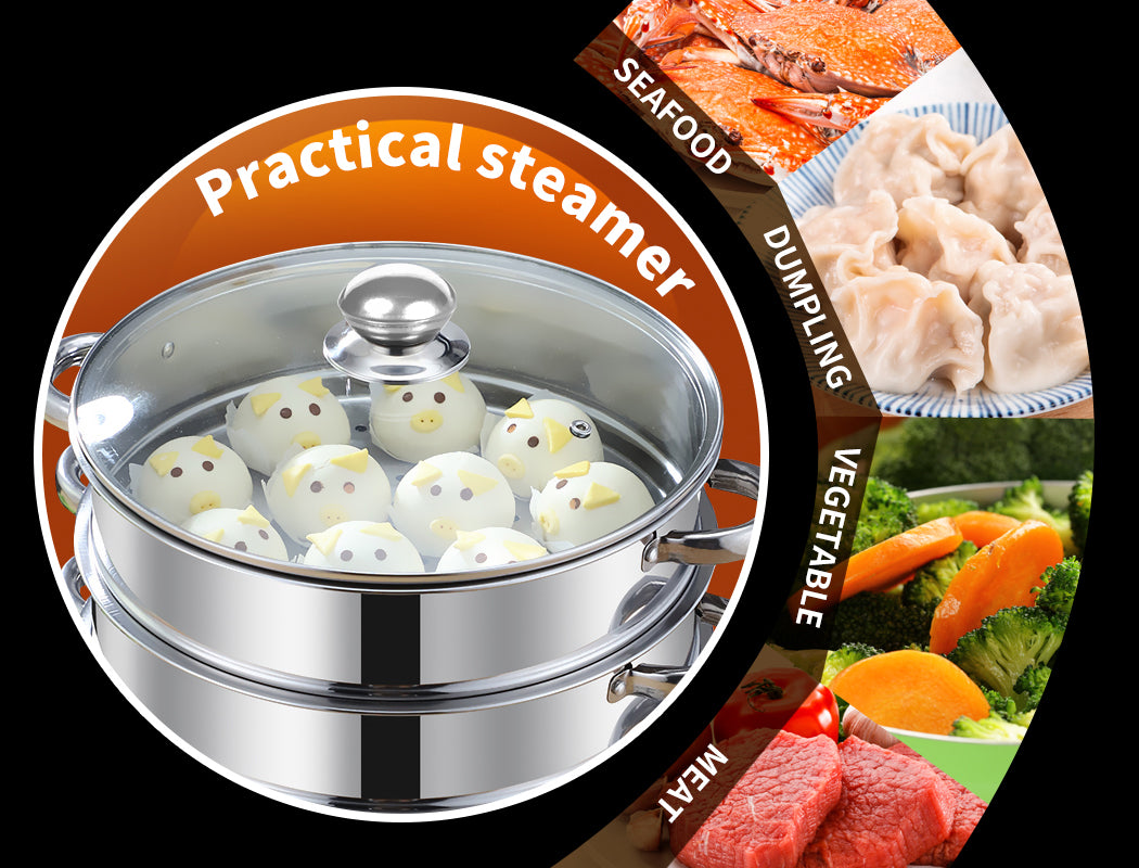 3/4 Tier Steamer Pot – Toque Stainless Steel Kitchen Cookware