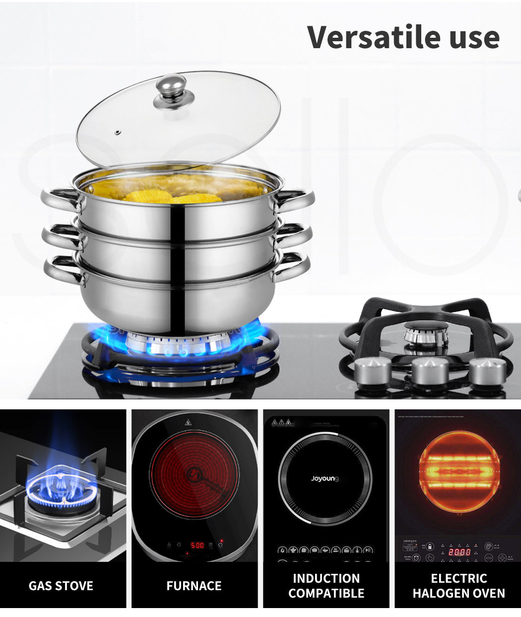 3/4 Tier Steamer Pot – Toque Stainless Steel Kitchen Cookware