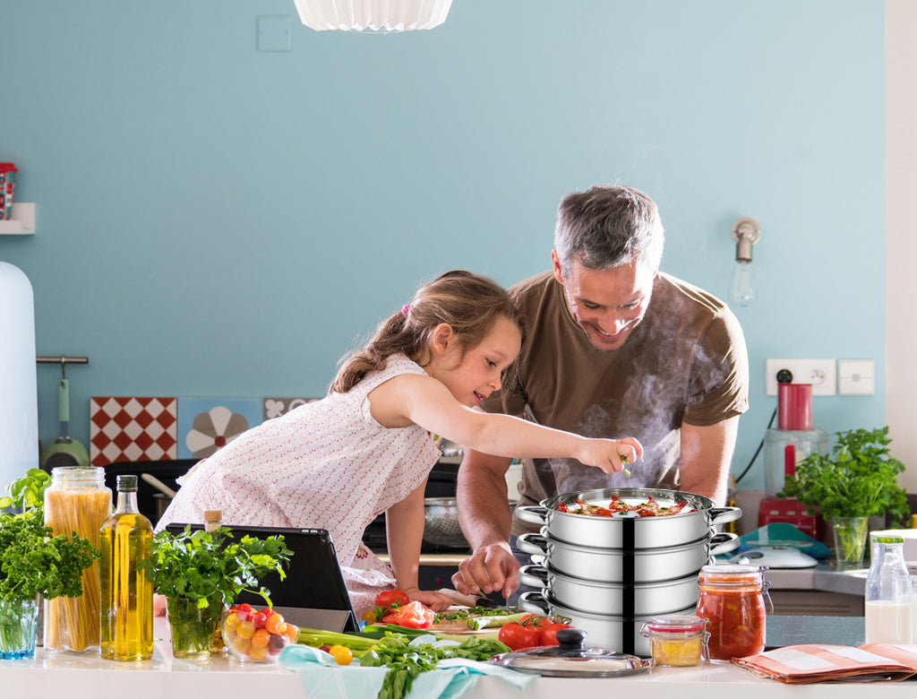 3/4 Tier Steamer Pot – Toque Stainless Steel Kitchen Cookware