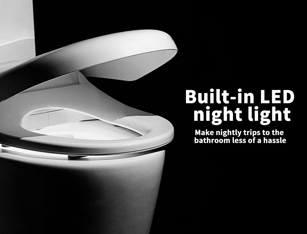 Electric Bidet Toilet Seat – LED Night Light, Remote & Antibacterial