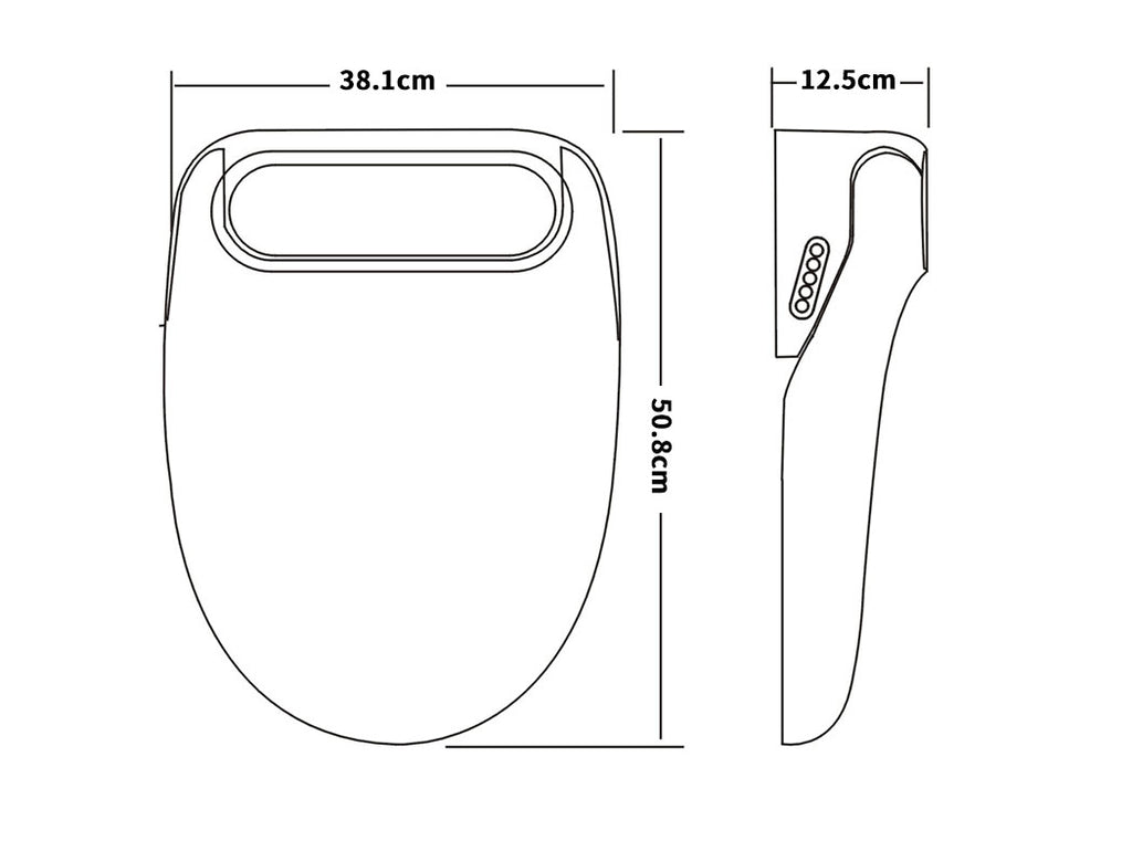 Electric Bidet Toilet Seat – LED Night Light, Remote & Antibacterial