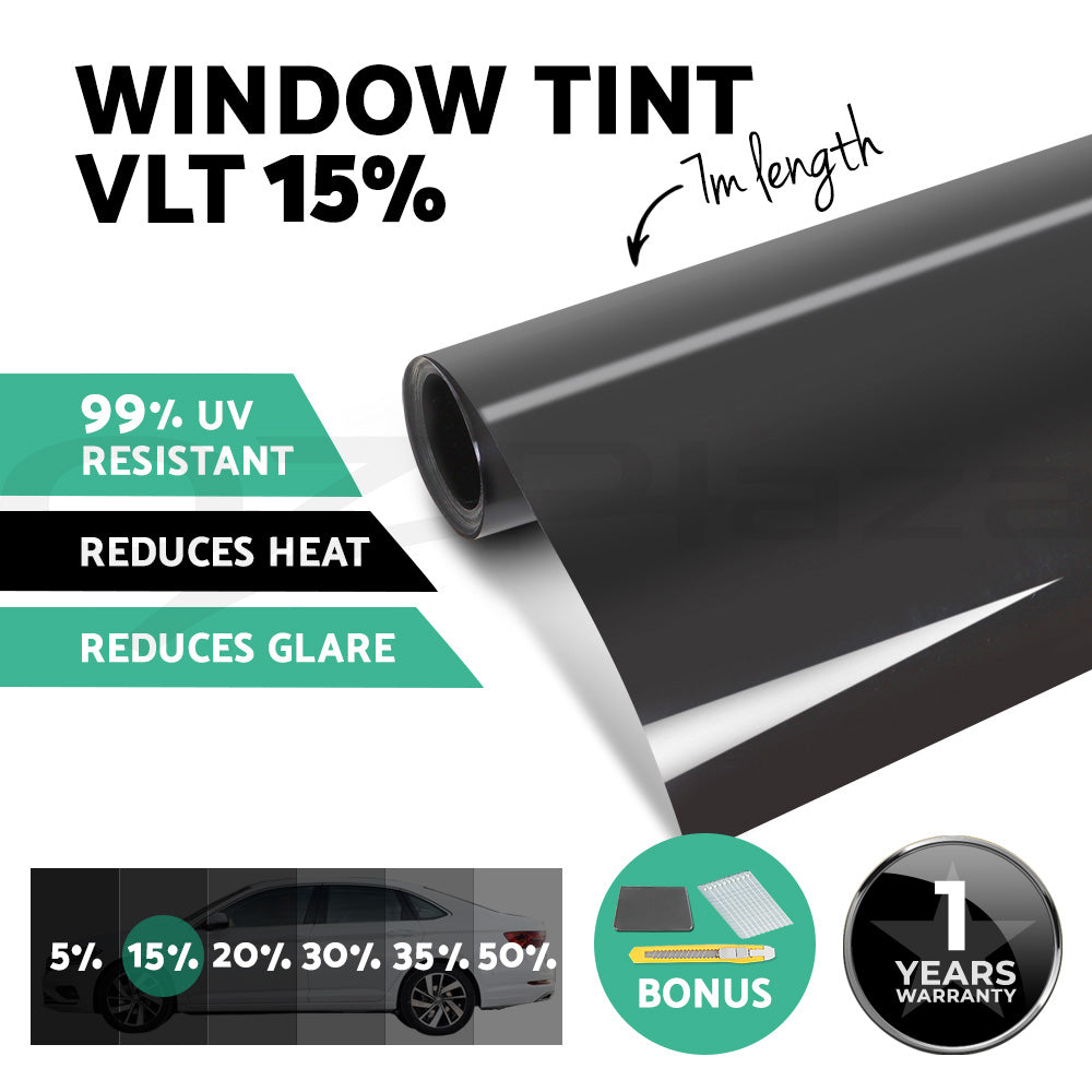 Giantz Window Tint Film Black Roll VLT 5% 15% 35% Car Home 76cmX7m Tinting Tools