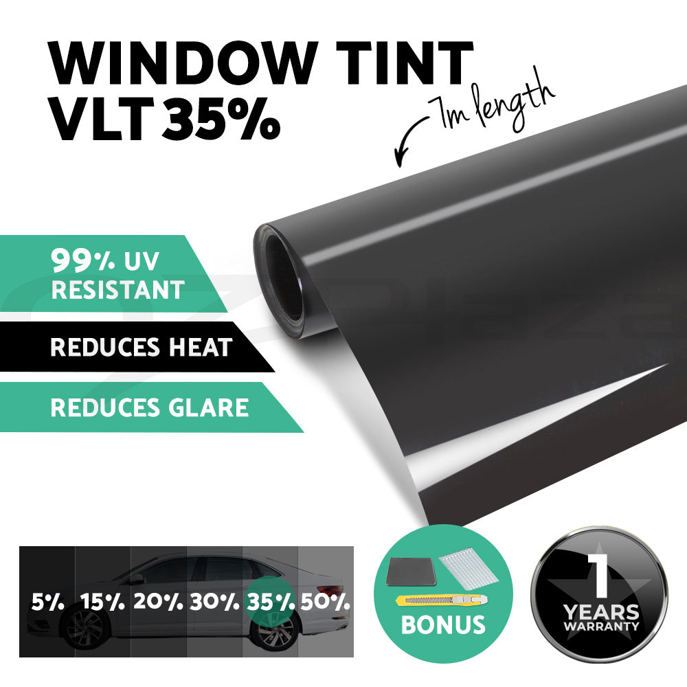 Giantz Window Tint Film Black Roll VLT 5% 15% 35% Car Home 76cmX7m Tinting Tools