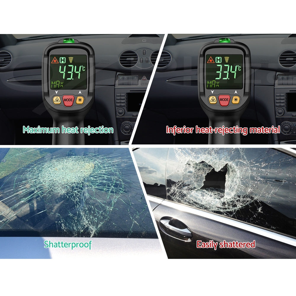 Giantz Window Tint Film Black Roll VLT 5% 15% 35% Car Home 76cmX7m Tinting Tools
