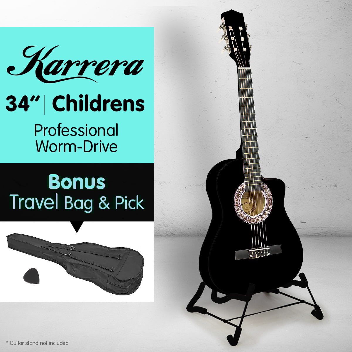Karrera Kids Acoustic Guitar 1/2 Size Cutaway Wooden Design