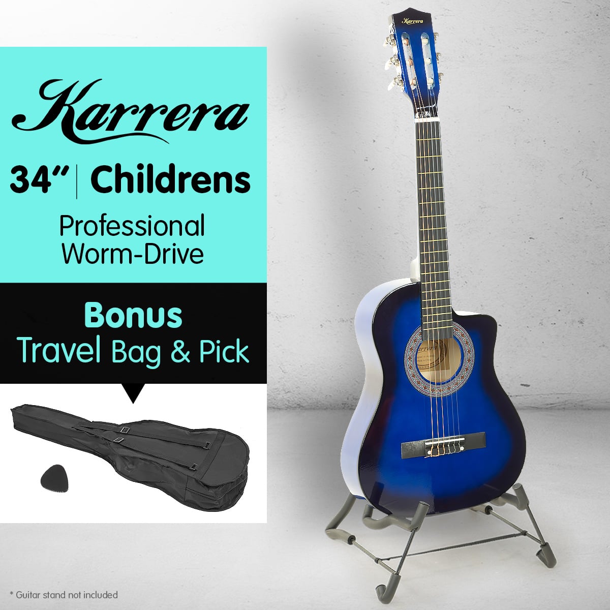 Karrera Kids Acoustic Guitar 1/2 Size Cutaway Wooden Design
