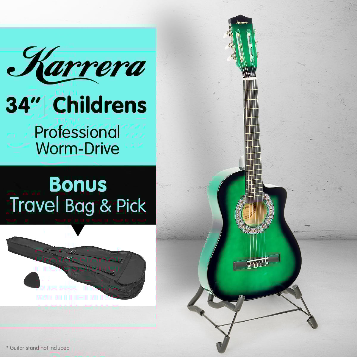 Karrera Kids Acoustic Guitar 1/2 Size Cutaway Wooden Design