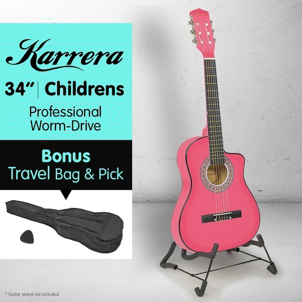 Karrera Kids Acoustic Guitar 1/2 Size Cutaway Wooden Design
