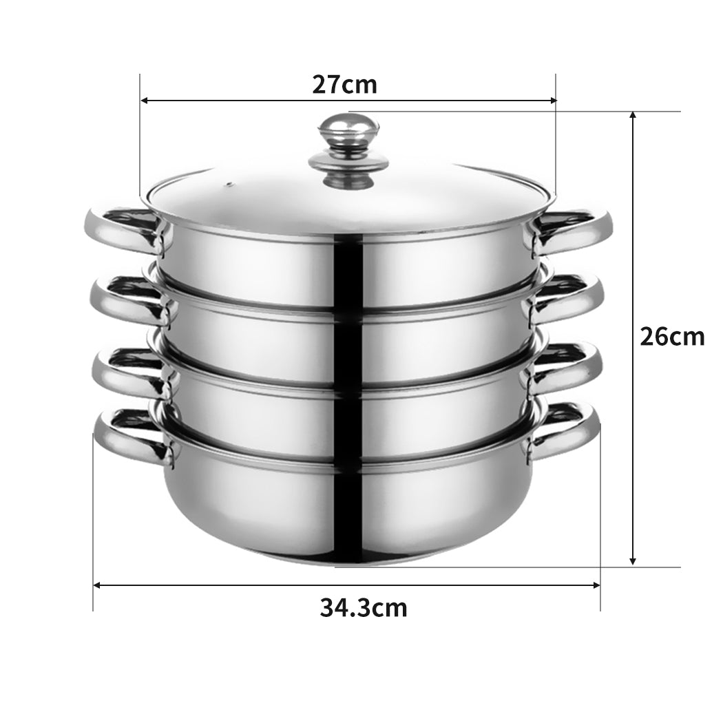 3/4 Tier Steamer Pot – Toque Stainless Steel Kitchen Cookware