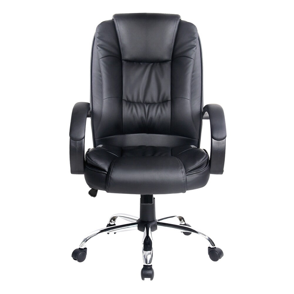 Executive Office Computer Gaming Chair PU Leather Tilt Black