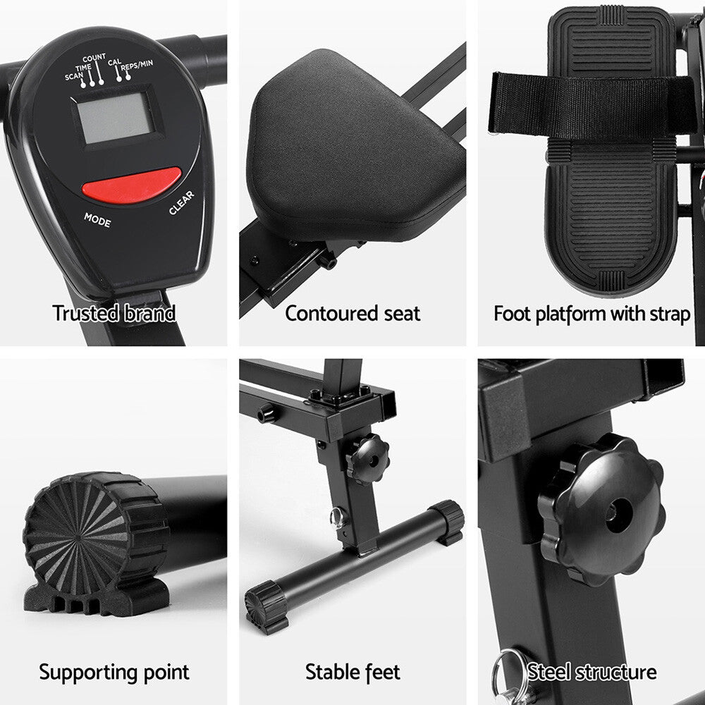 12 Level Hydraulic Rowing Machine Cardio Fitness Rower