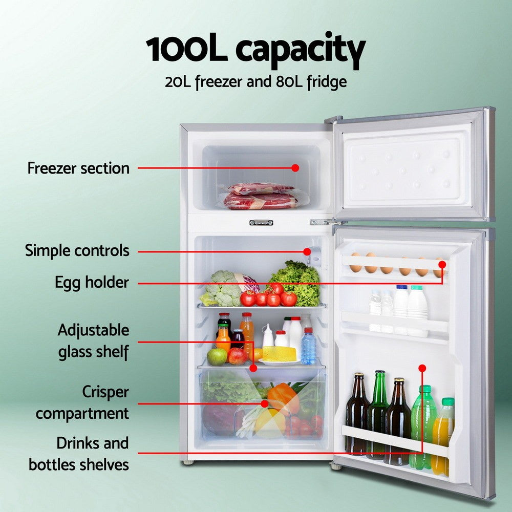 100L Portable Camping Fridge Freezer Upright 12V/24V/240V