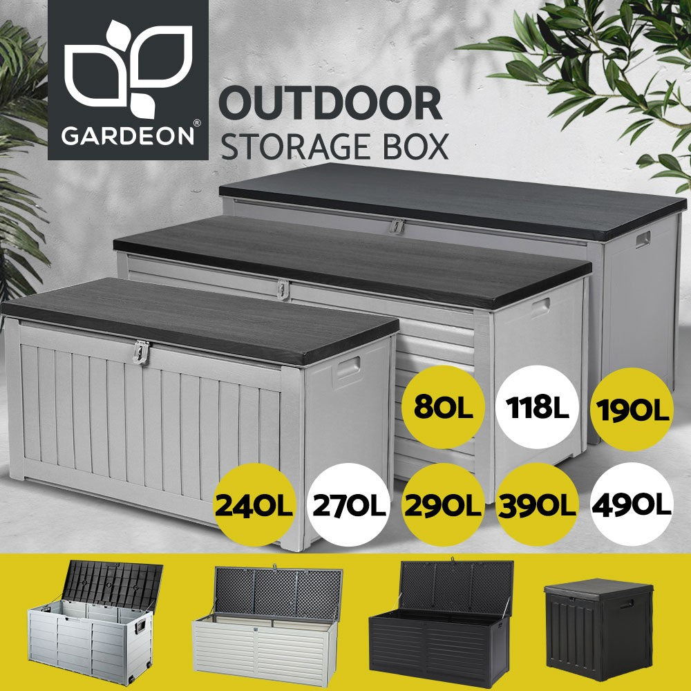 Gardeon Outdoor Storage Box Container Lockable Indoor Toy Tools Shed Garden