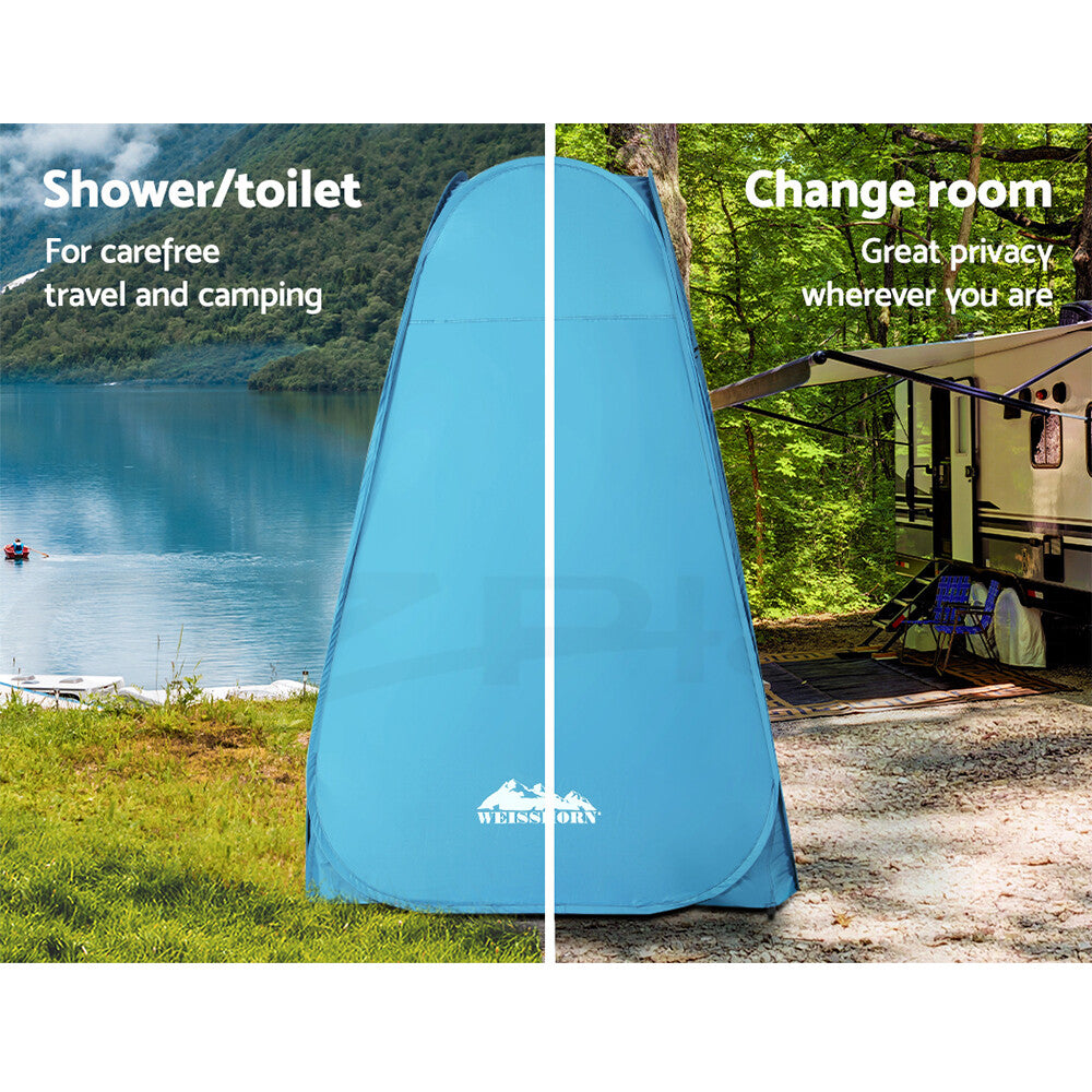 Weisshorn Pop-up Shower Tent Camping Outdoor Toilet Privacy Change Room Blue