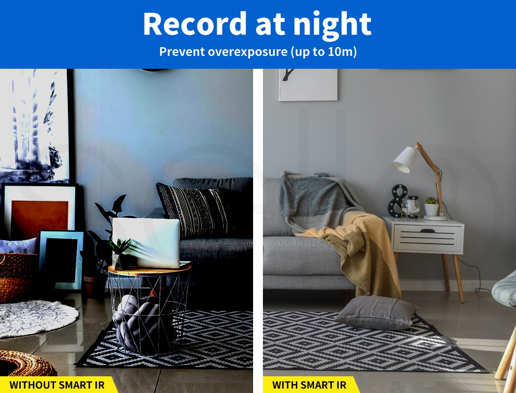 Home Security Camera – Wireless Indoor/Outdoor WiFi CCTV 360° Monitor C6N