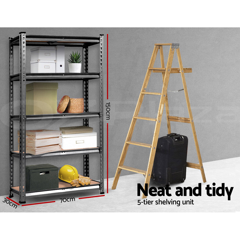 OVCN 1.5M Garage Shelving Warehouse Rack Storage Steel