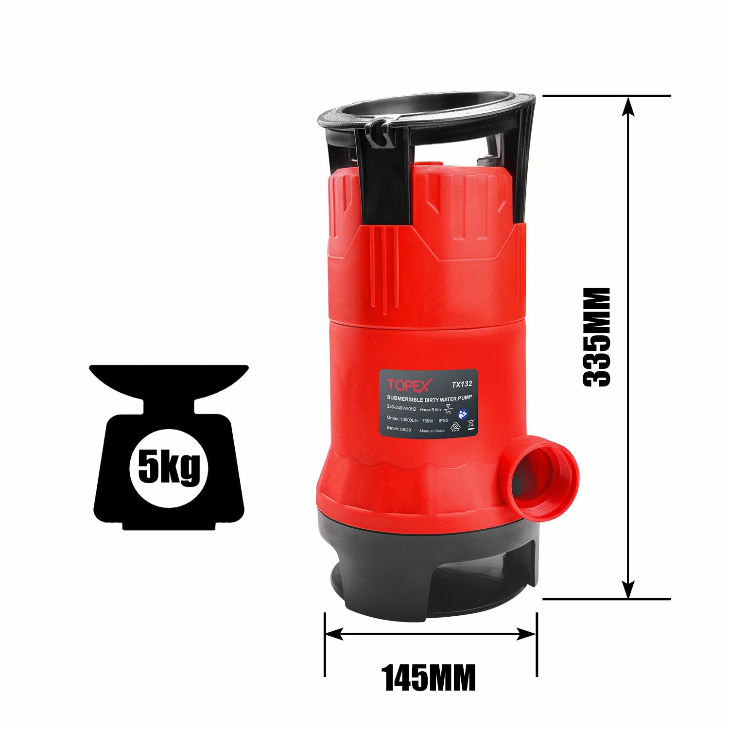 750W Submersible Dirty Water Pump – Pool, Pond, Flood Cleaning