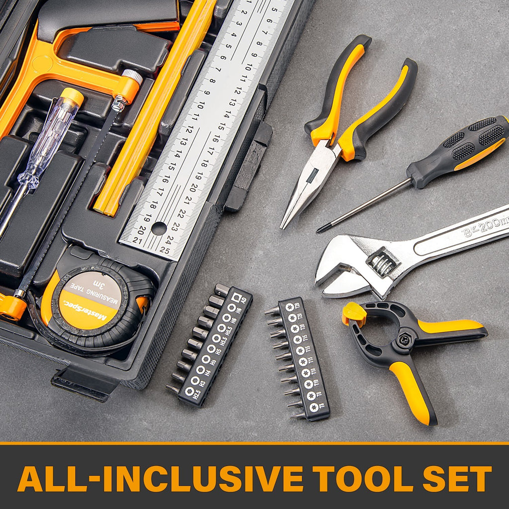 80pc Hand Tool Set – Household Kit with Hammer, Pliers & Knife