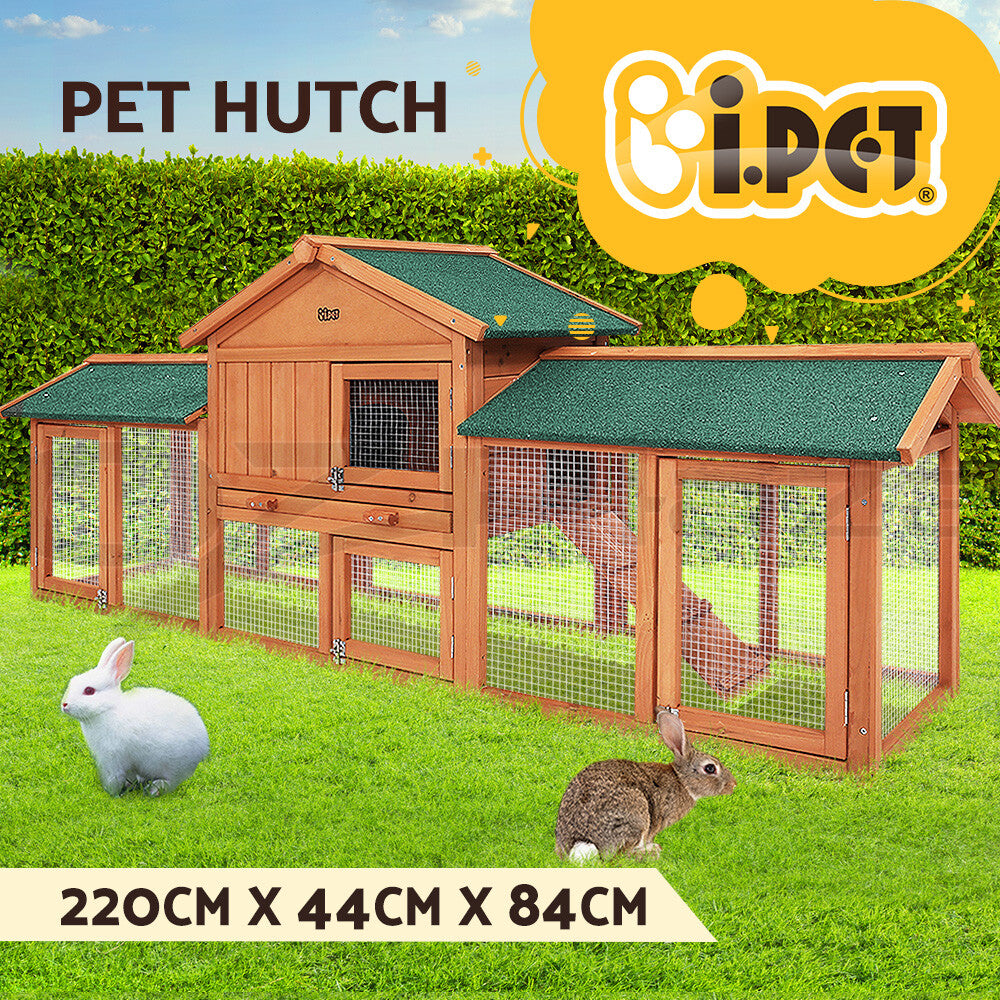 Large Chicken Coop Rabbit Hutch Wooden Outdoor Run Cage