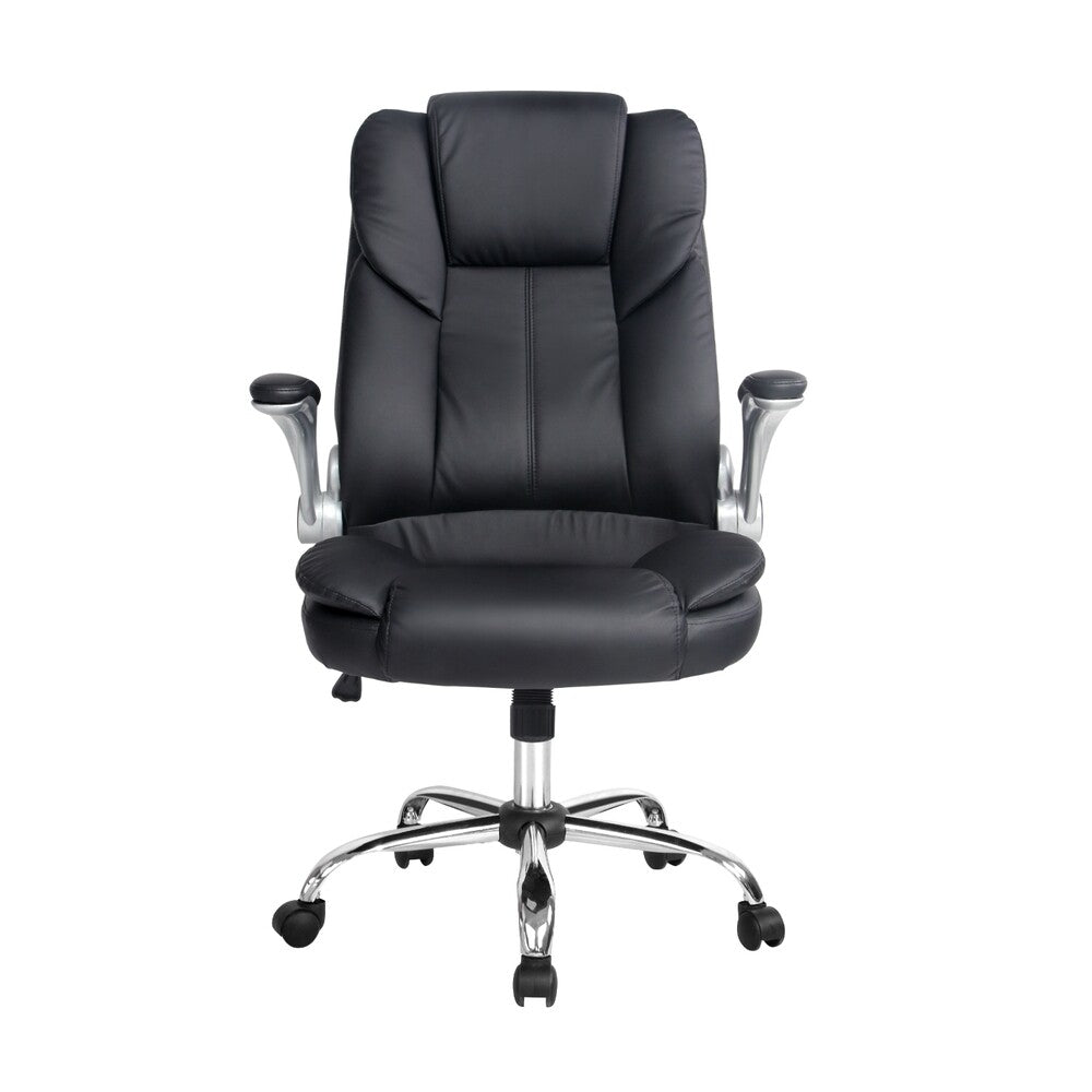 Executive Office Computer Gaming Chair PU Leather Tilt Black