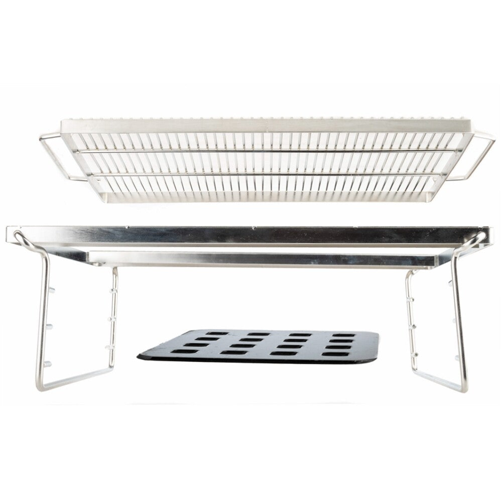 Adventure Kings Premium Stainless Steel Folding Firepit + Folding Firepit Grill