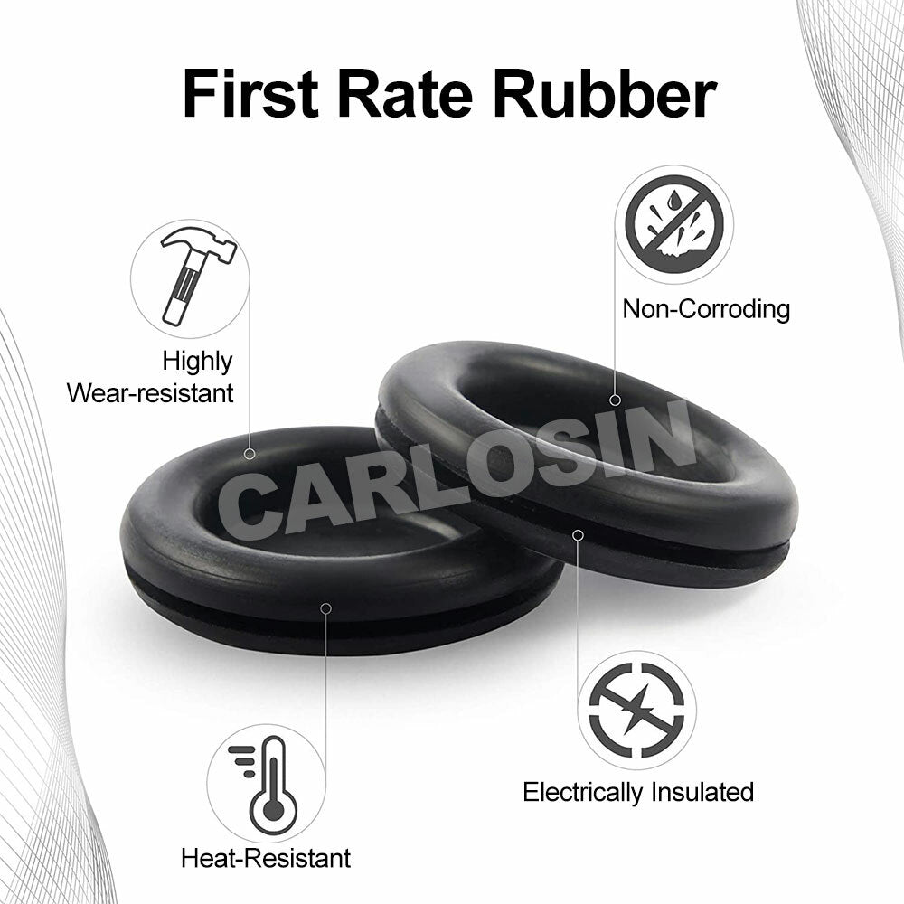 200pcs Rubber Grommet Assortment Set Wire Gasket Hole Plug AU