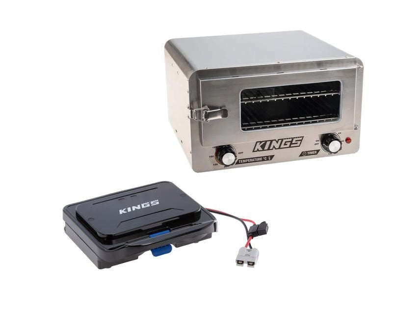 Kings 12V Travel Oven + 12V Travel Sandwich Press |Toasties |Grill