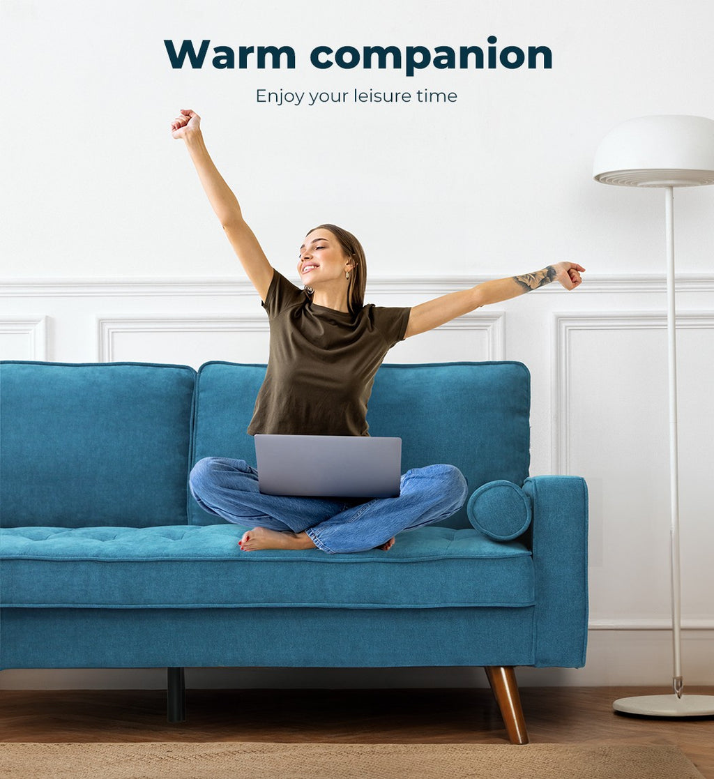 Levede 3-Seater Sofa – Fabric Futon Couch Recliner for Living Room