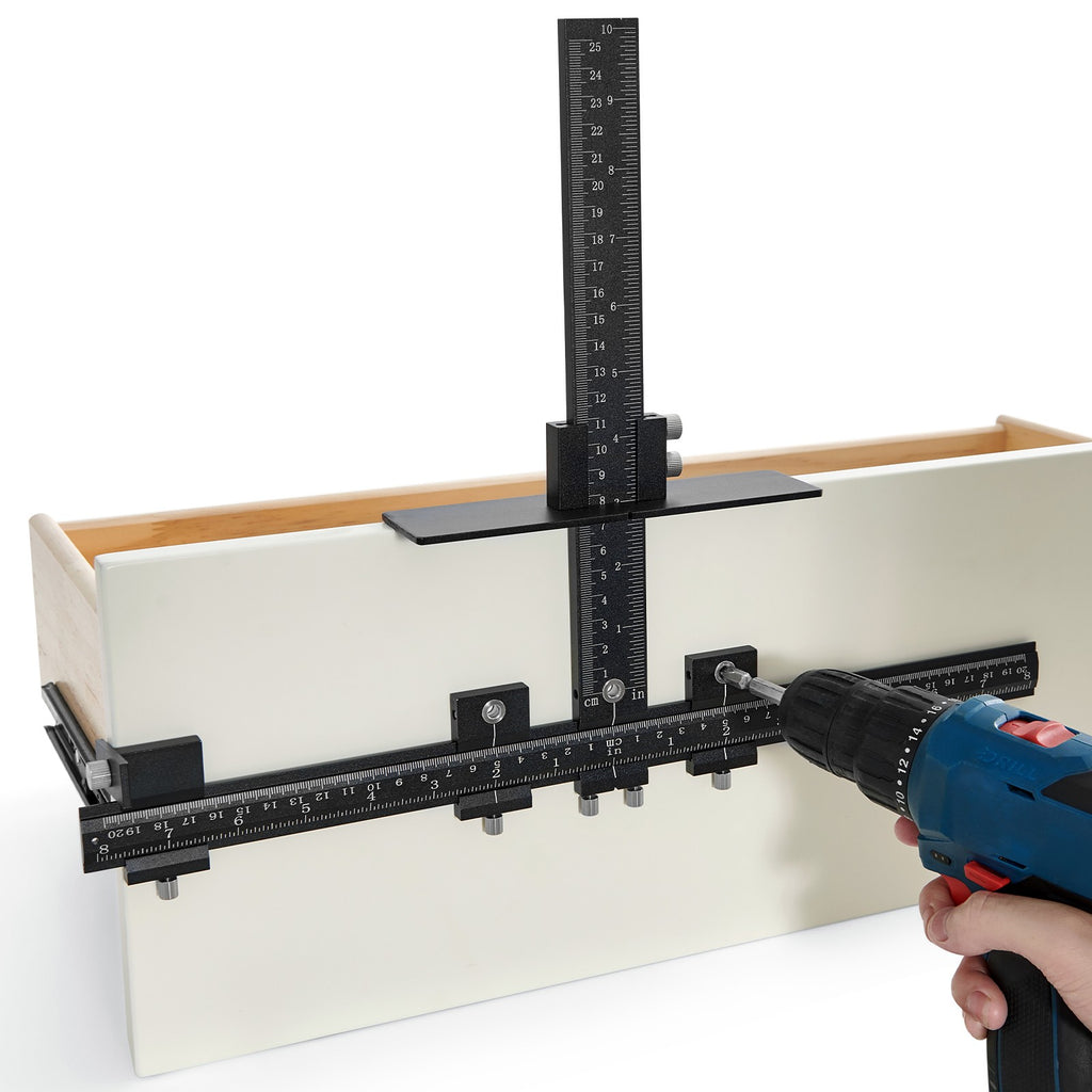 Uimoso Cabinet Hardware Jig Aluminum Alloy Cabinet Handle Jig with Center Punch