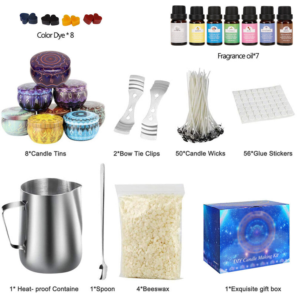 138PCS Candle Making Kit with Pouring Melting Pot