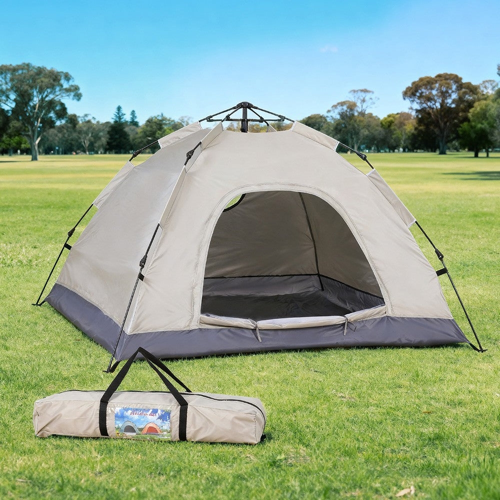 Weisshorn Camping Tent Instant Tent Pop up Outdoor Hiking Tents Hiking Beige