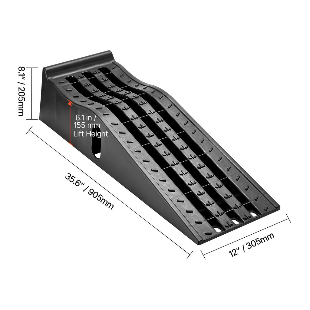 Uimoso Car Service Ramps, 2-Pack, 5897 kg Capacity, 155 mm Height Lift