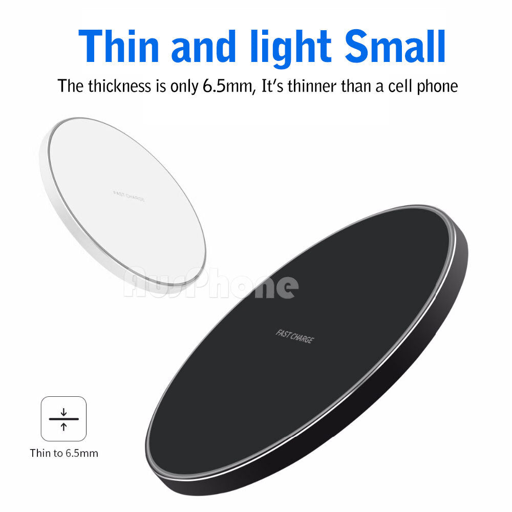 Fast Wireless Charger Pad iPhone 14–17 Samsung S24 S25