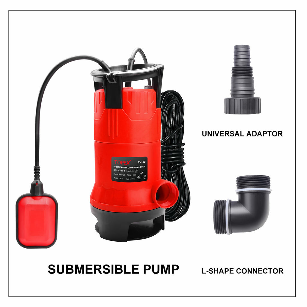 750W Submersible Dirty Water Pump – Pool, Pond, Flood Cleaning