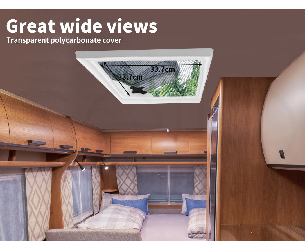 Manan Caravan Roof Vent – 400x400mm Skylight Hatch for Camper