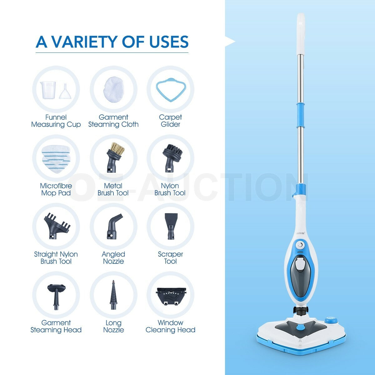Maxkon Steam Mop Cleaner Handheld Floor & Carpet Multi-Function