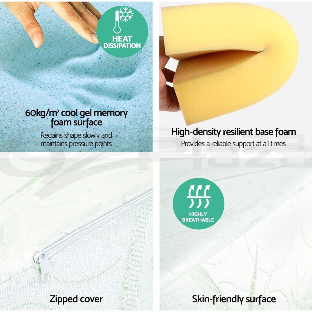 Bedding Memory Foam Wedge Pillow Bamboo Back Support