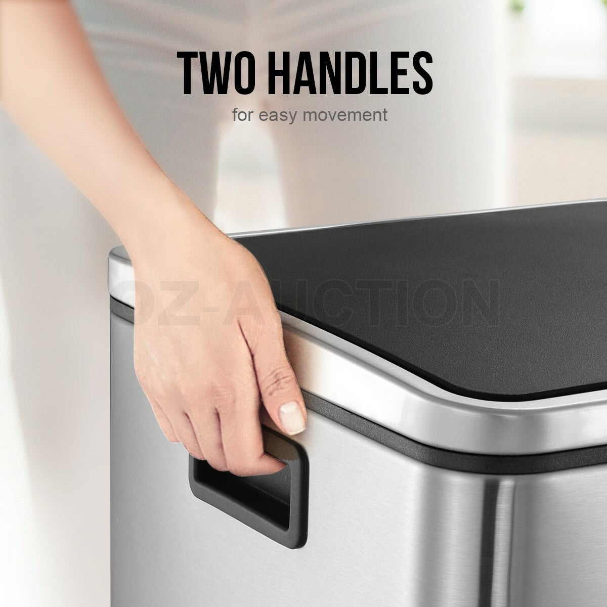 Maxkon 60L Pedal Rubbish Bin – Kitchen Waste Trash & Recycling Can