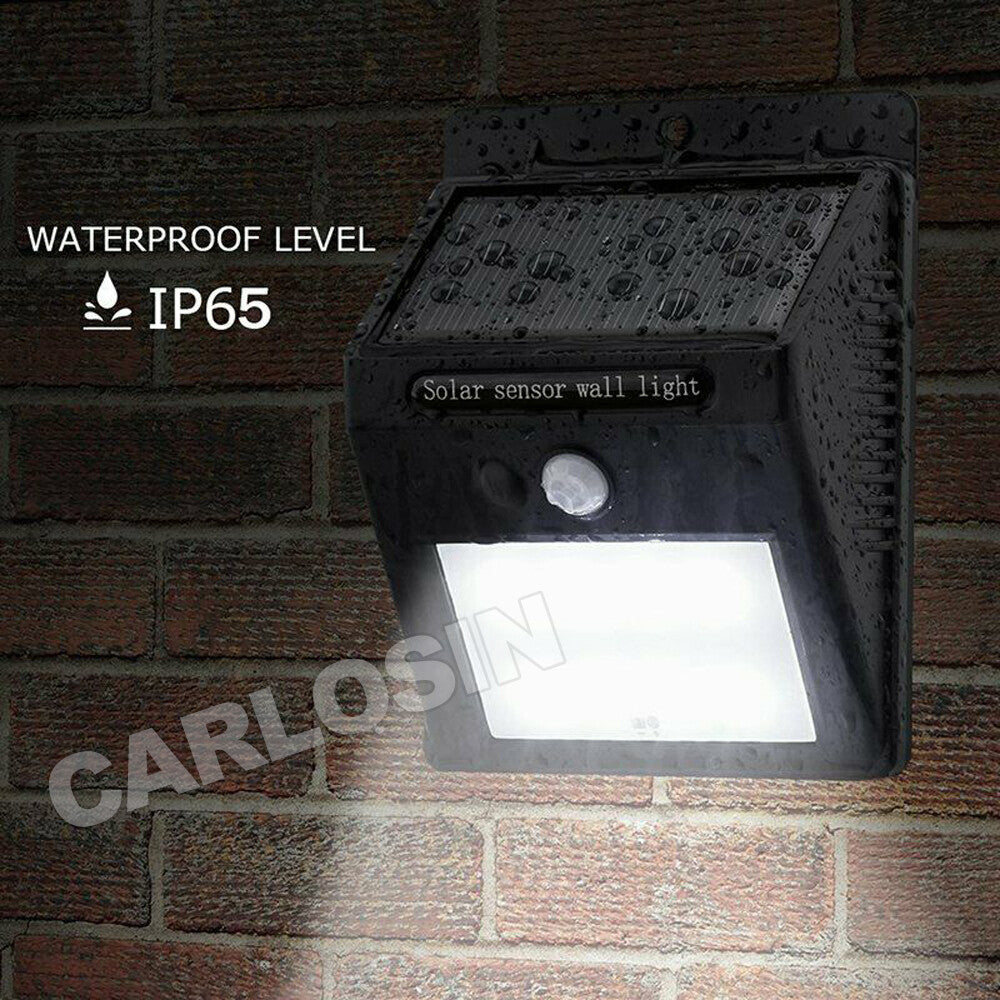 4PCS Solar Powered PIR Motion Sensor Light 20 LED Outdoor Security