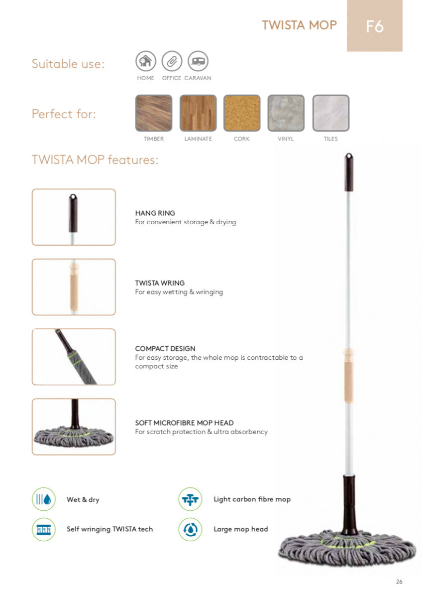 Torque Hands-Free Mop – Microfiber Twisting Mop for Hardwood & Tile