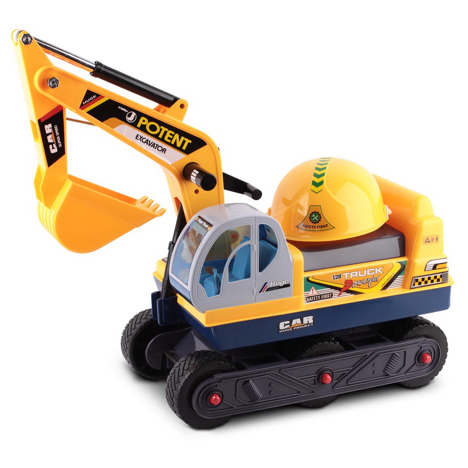 Kids Sandpit Toys Ride On Digger Bulldozer Excavator