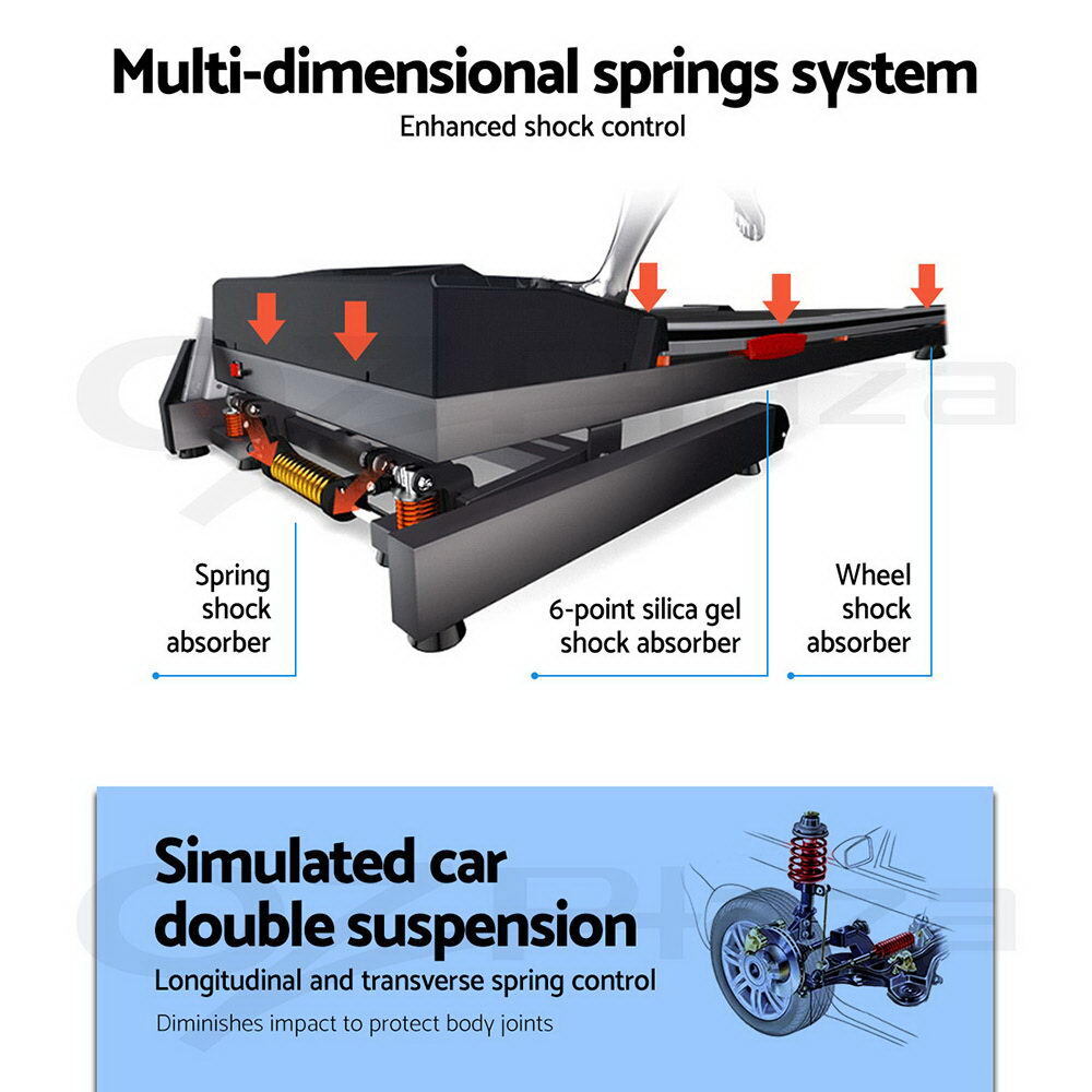 Electric Treadmill Auto Incline Home Gym Fitness 450mm