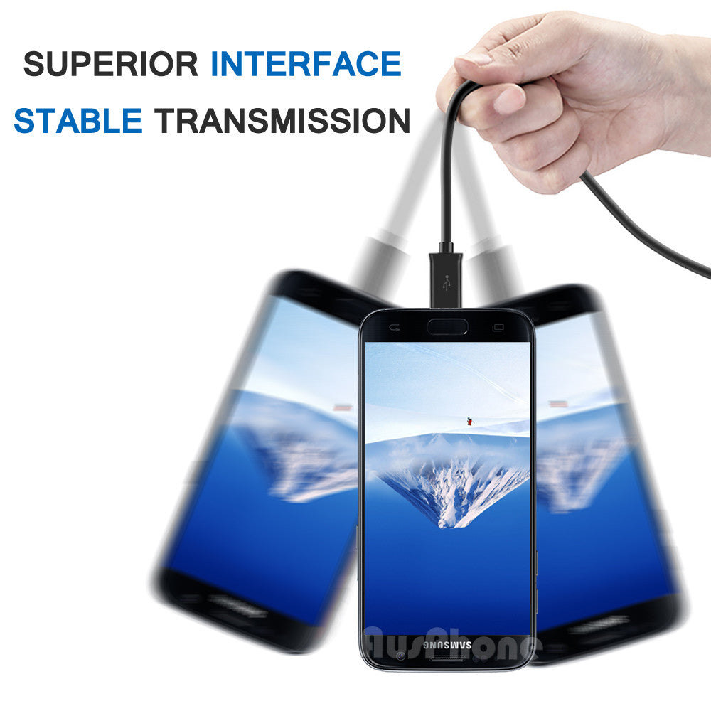 Micro USB Charger Cable 2m Long for Fast Charging and Data