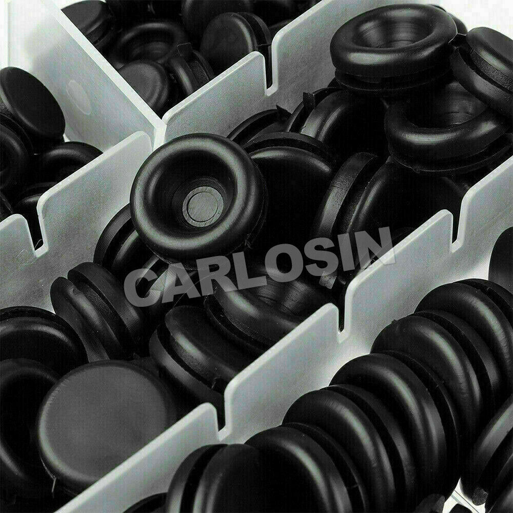 200pcs Rubber Grommet Assortment Set Wire Gasket Hole Plug AU