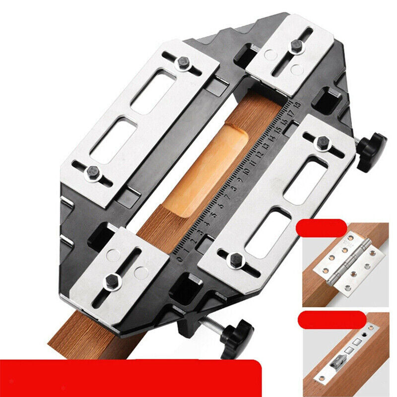 Door Hinge Template Jig Door Lock Cabinet Router Hole Drilling Guide Slot Tool