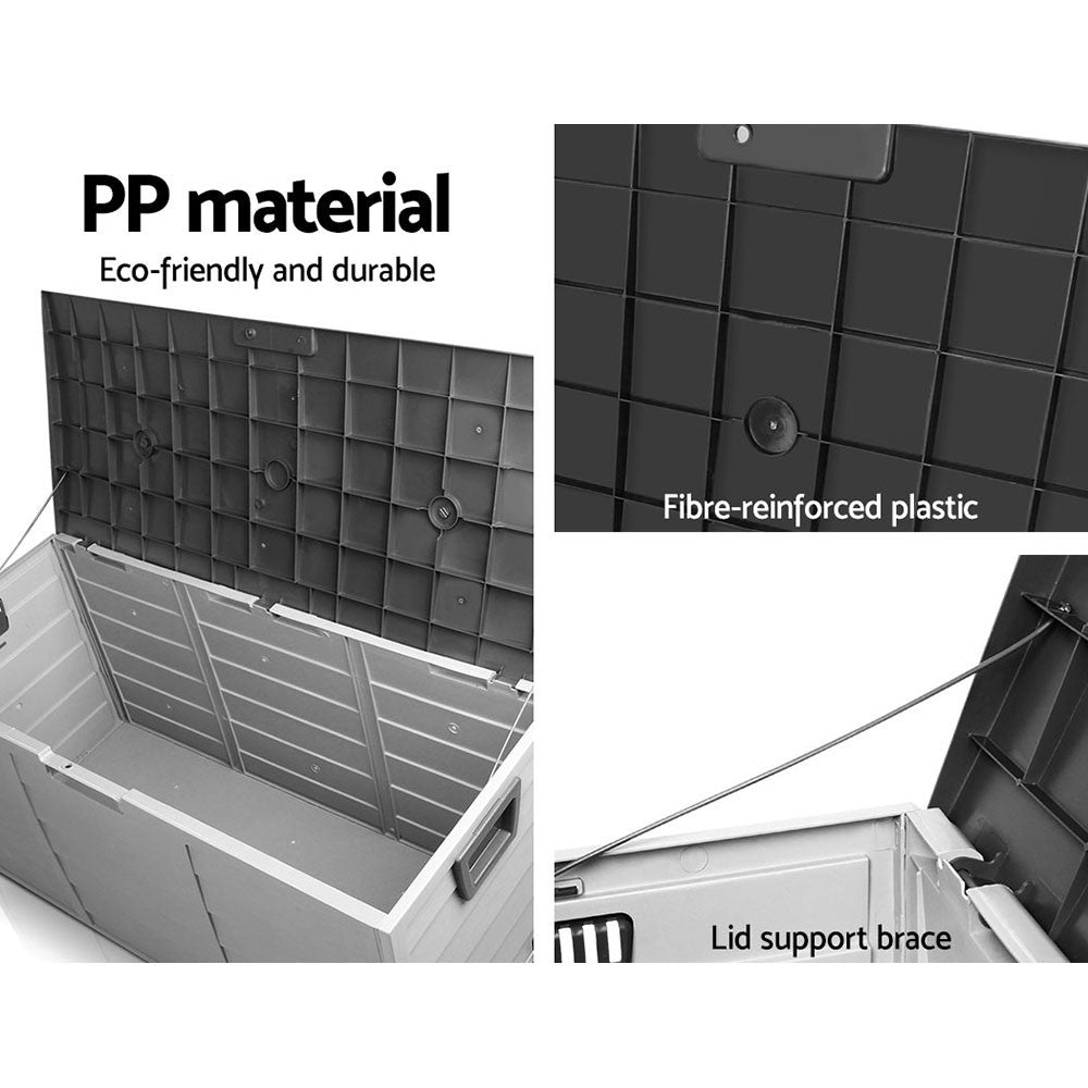 Gardeon Outdoor Storage Box Container Lockable Indoor Toy Tools Shed Garden